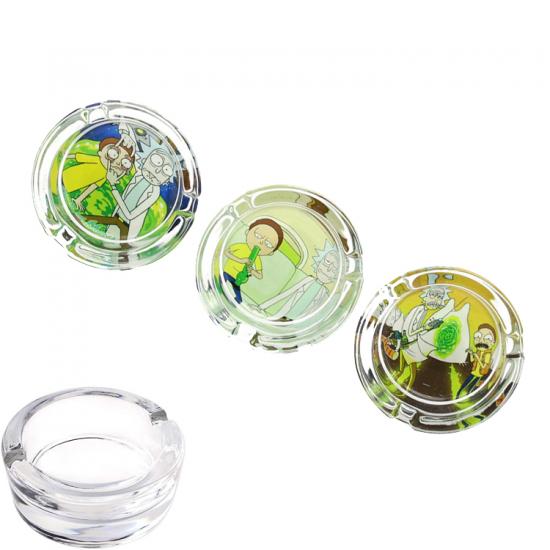 kundenspezifischer Aschenbecher aus klarem Glas mit runder Form