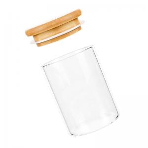 Glasbehälter mit Bambusdeckel
