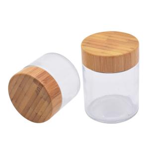 Kindersicheres Vorratsglas aus Glas mit Holz-Bambus-Deckel - Safecare