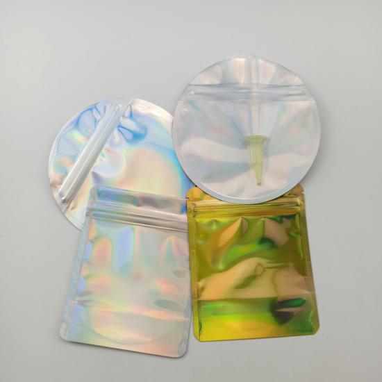 4 * 5 Zoll 3,5 g holografische silberne Farbe CR Regular Mylar-Tasche mit Reißverschluss