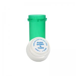 Rx Tablet Kunststoffumkehrfläschchen Tablettenfläschchen mit kindersicherem Verschluss - Safecare