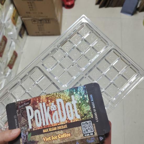 PolkaDot-Schokoriegel-Verpackungsboxen, 12 Sorten DARK POMEGRANATE ORUNCH Magic Mushroom Polka Dot-Schokoriegel-Paket, Milch-Glücksbringer, Acai-Pilz-Riegel