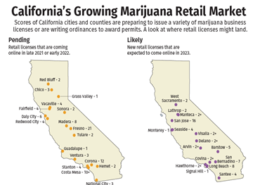 Der kalifornische Marihuana-Markt wächst weiter, da immer mehr Städte und Landkreise MJ annehmen