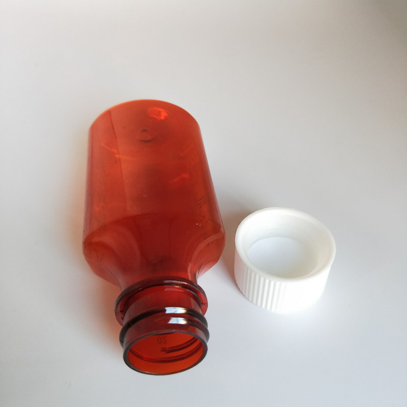 2oz 60ml Medizin Haustier flüssige ovale Flasche mit kindersicherem Verschluss